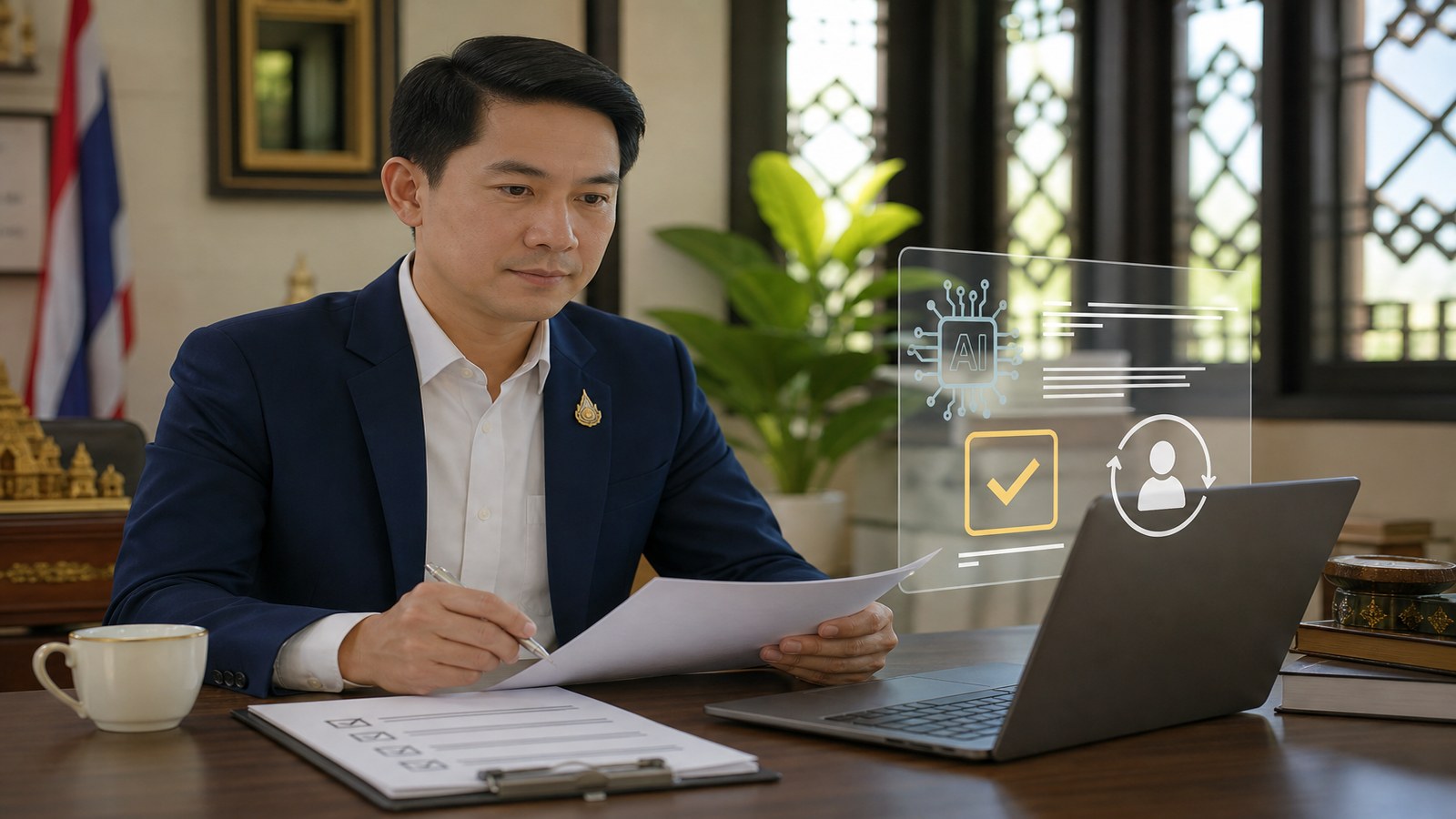 แนวปฏิบัติการใช้ AI ในงานราชการ: มนุษย์ต้องตรวจสอบผลลัพธ์เสมอ